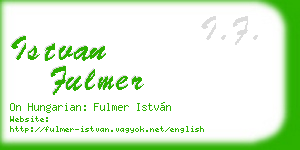 istvan fulmer business card