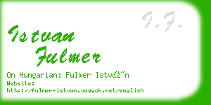 istvan fulmer business card